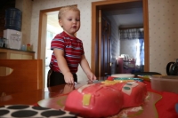 Jaden Eyeing his Cake